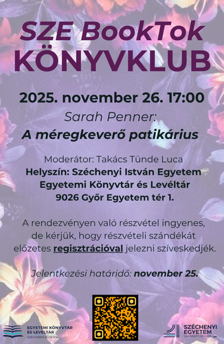 SZE BookTok Könyvklub plakát november.png